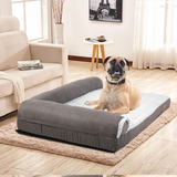 L-shape Pet Calming Bed Chaise Sofa Kennel Mat