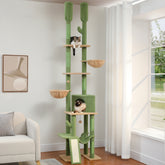 Cactus Cat Tree Floor to Ceiling Cat Tower with Adjustable Heigh