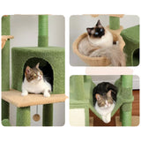 Cactus Cat Tree Floor to Ceiling Cat Tower with Adjustable Heigh