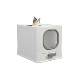 Cat Litter Box Detachable Top Front Entry Litter Box