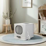 Cat Litter Box Detachable Top Front Entry Litter Box