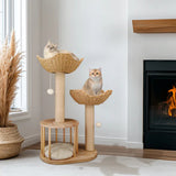 3 Tier Cat Climbing Tree Indoor Activity Center with Scratching Post
