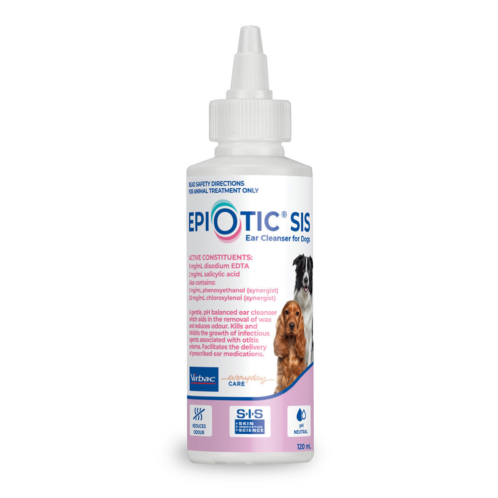 Virbac EpiOtic SIS Ear Cleanser for Dogs 120ml