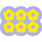 Purple & Yellow Flower Pattern Pet Feeding Mat
