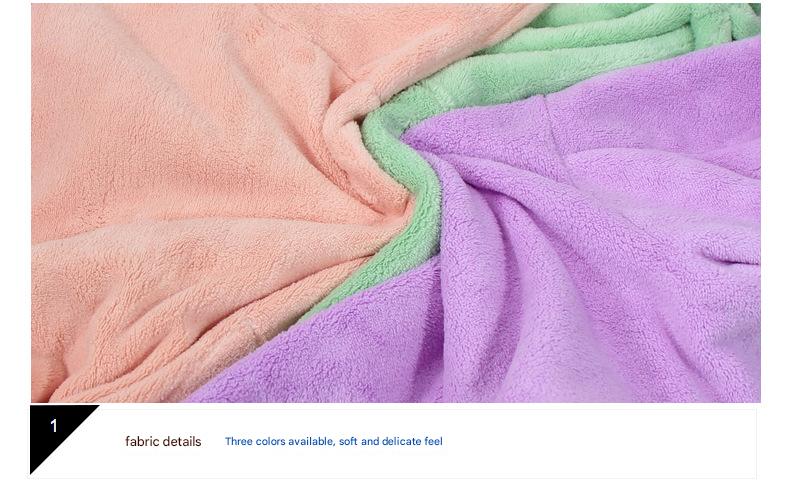 Purple Hooded Dog Bathrobe - Super Absorbent(Size : M)