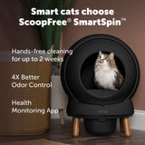 PetSafe ScoopFree SmartSpin Self-Cleaning Litter Box – Automatic Cat Litter Tray