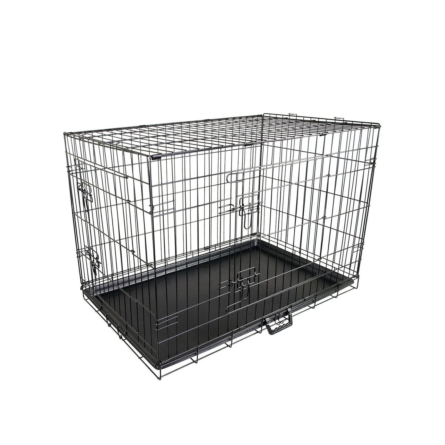 Wire Foldable Dog Crate with Tray