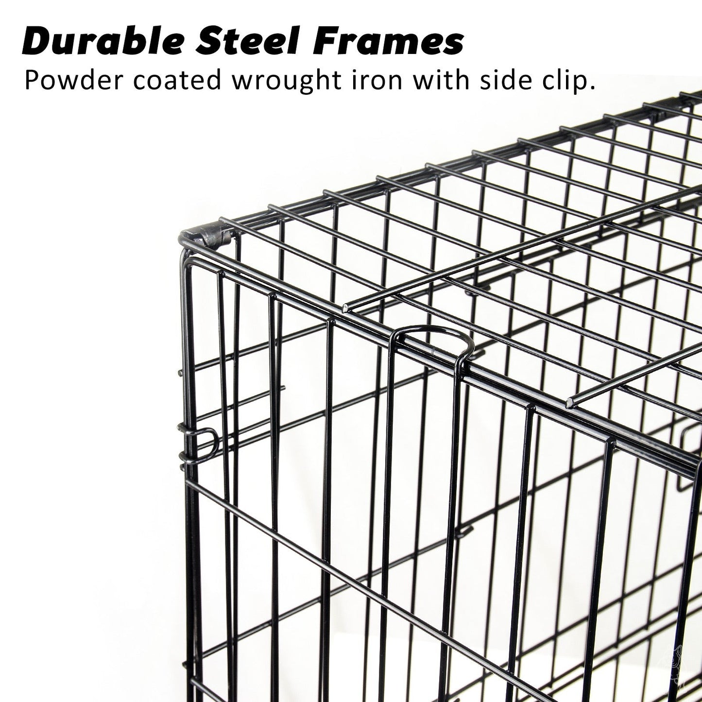 Wire Foldable Dog Crate with Tray