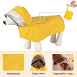 Green Reflective Adjustable Pet Raincoat with Hood