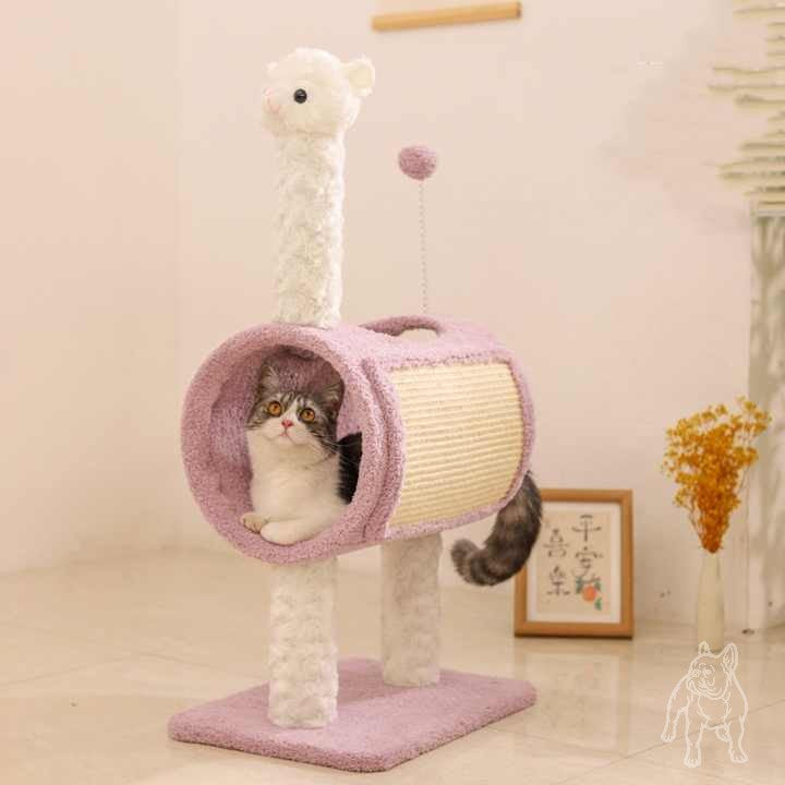 Themed Cat Tree with Tunnel – Multi-Functional Cat Scratching Post and Playhouse