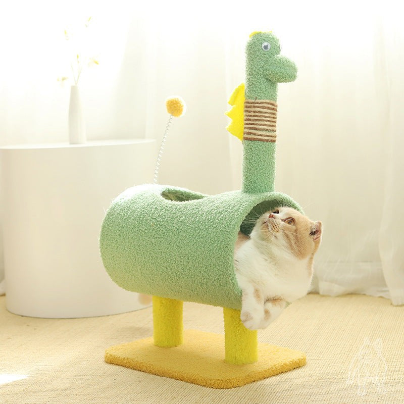 Themed Cat Tree with Tunnel – Multi-Functional Cat Scratching Post and Playhouse