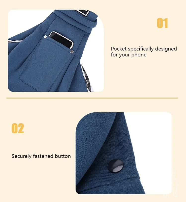 Black Adjustable Pet Sling Carrier Bag - Comfortable
