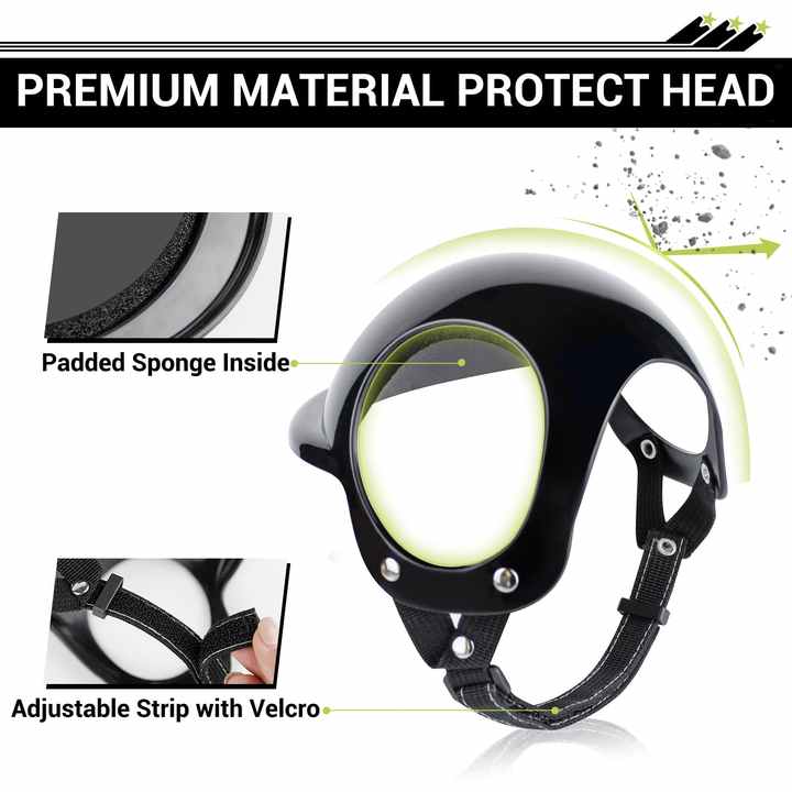 Black Pet Safety Helmet – Size Small