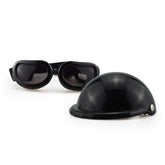 Black Pet Helmet & Goggles Set - Size Small