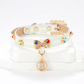 2-PCS Sparkling Rhinestone Bow Cat Collar - Adorable & Safe Pet Collar XL