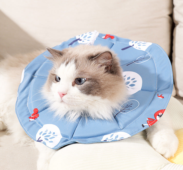2 Pcs Size L Blue Comfortable Pet Recovery Collar
