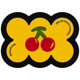 Style 10 Yellow,Black And Red Cherry Pattern Absorbent Diatomaceous Earth Pet Feeding Mat - Non-Slip & Quick Dry Placemat (50x80cm)