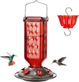 Elegant Hanging Hummingbird Feeder - Red