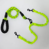 Green Pet Double-Ended Rope + 1.5M Leash - Easy to walk two dogs, tangle-free design