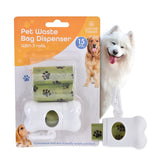 Pet Poop Dispenser and 45 Biodegradable Unscented Waste Bags
