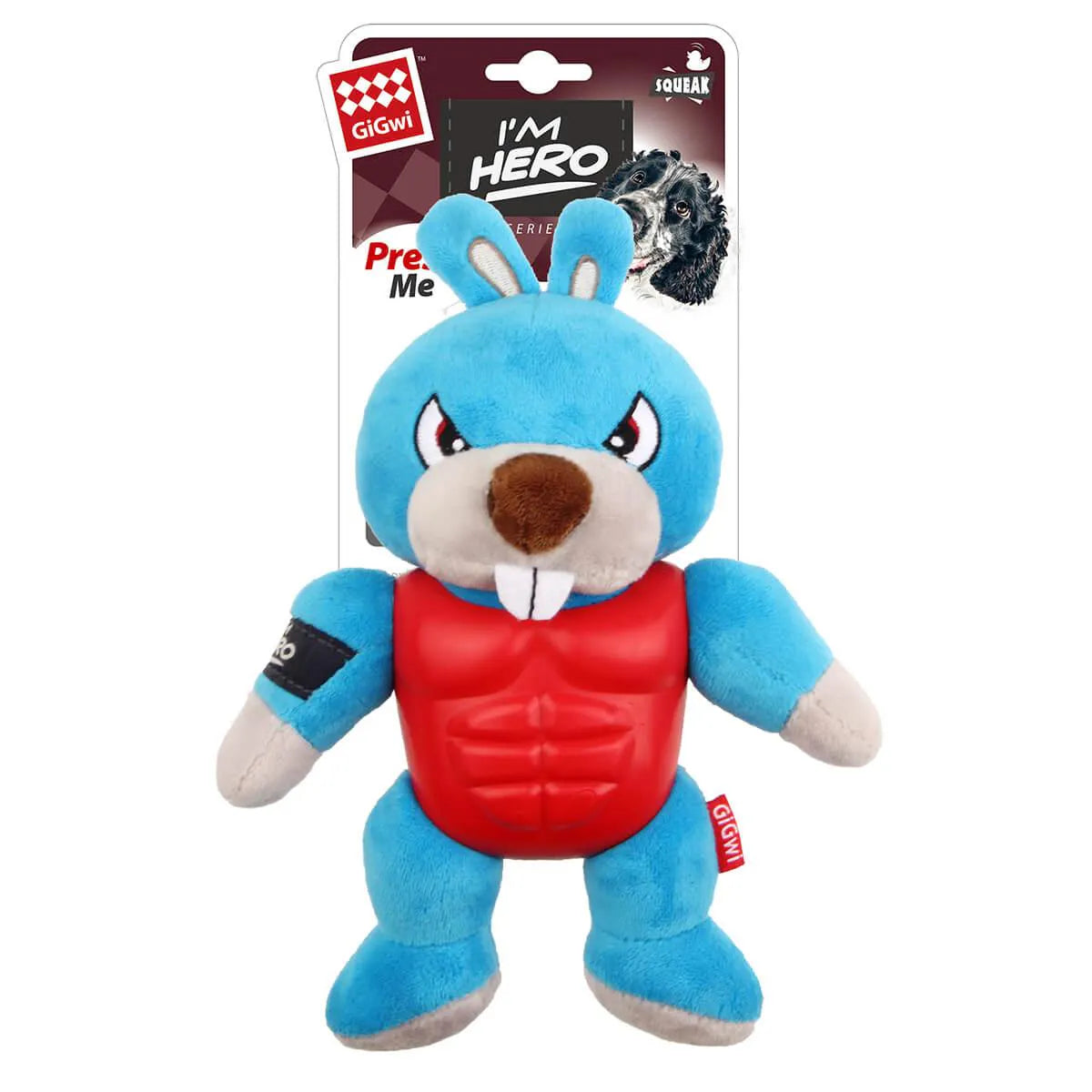 GiGwi I’m Hero Rabbit – Plush Toy with TPR Armour