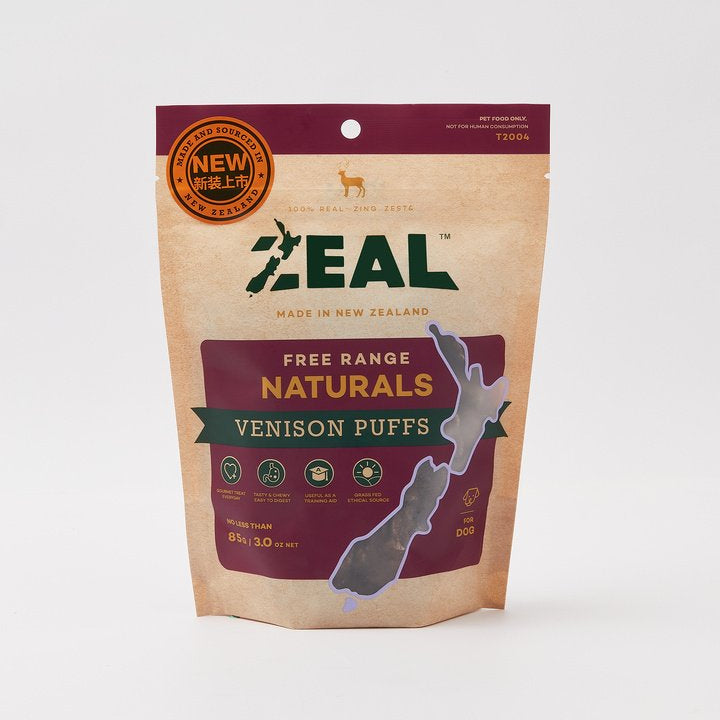 Zeal 125g Venison Puffs - Free Range
