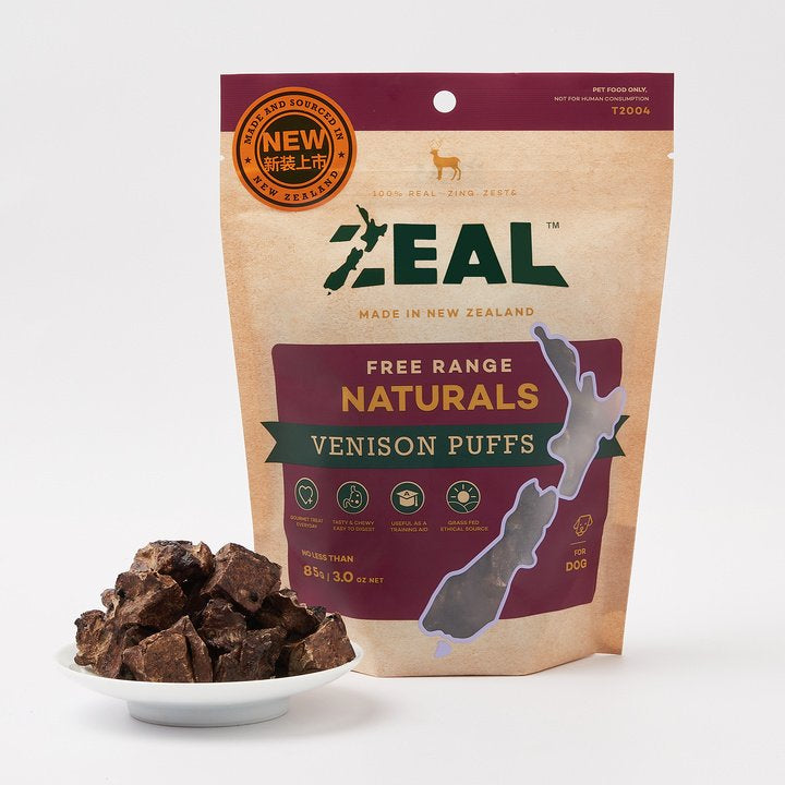 Zeal 125g Venison Puffs - Free Range