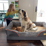 Jumbo Orthopedic Pet Bed Elevated Cushion Warm Waterproof Mattress
