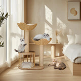 3 Tier Cat Climbing Tree Indoor Activity Center with Scratching Post