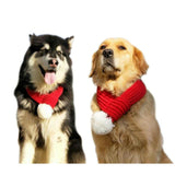 Pet Christmas Wool Scarf Dog Saliva Towel - Size M