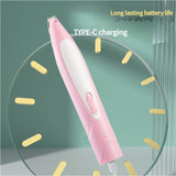 Electric Pet Hair Clipper with Type-C Charging, LED Light, and Grooming Accessories(yellow)