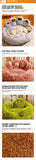 Diameter 90cm Light Blue Plush Dog Bed with Paw Design