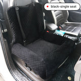 Black Plush Dog Car Booster Seat