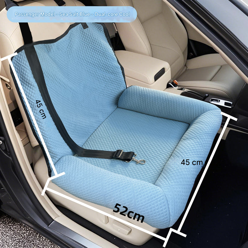 Black Plush Dog Car Booster Seat