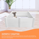 Dog Whelping Box 0.95m x 0.95m x 0.48m - Puppy Birthing PVC Pen