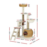 Cat Tree Tower Scratching Post Scratcher 138cm