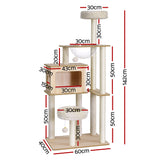 Cat Tree Tower Scratching Post Scratcher 142cm