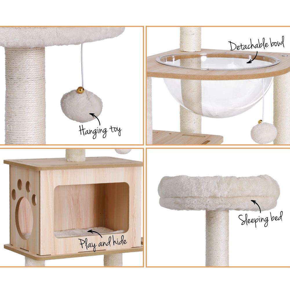 Cat Tree Tower Scratching Post Scratcher 142cm