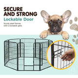 40" 8 Panel Playpen Pet Exercise Enclosure