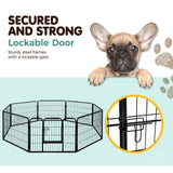 24" 8 Panel Pet Playpen Exercise Cage