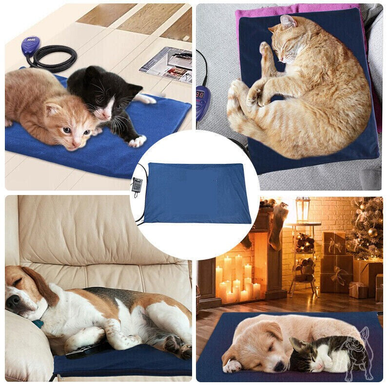 Electric Pet Heat Pad: Waterproof Heating Mat for Cat Dog Bed | Chew Resistant XL