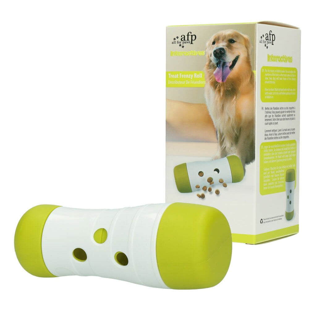 Dog Treat Frenzy Roll - Interactive Dispenser Feeder Toy