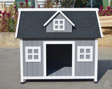 Grey Timber Pet Wooden Cabin - Large