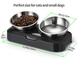 Stainless Steel Pet Bowls Portable Anti Slip Skid Feeder