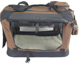 XL Portable Foldable Soft Crate With Curtain-Brown