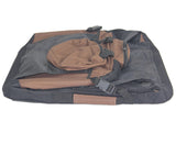 XL Portable Foldable Soft Crate With Curtain-Brown