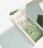 Enclosed Cat Litter Box House - Grey