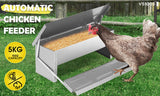 5KG 7.5L Garden Farm Automatic Food Storage Box Stand Chicken Feeder