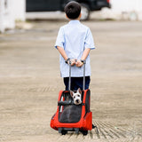 Pet Safety Transport Carrier Backpack Trolley