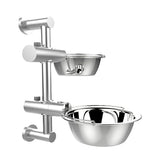 Wall Mounted Dog Bowl Adjustable Height Pet Feeder
